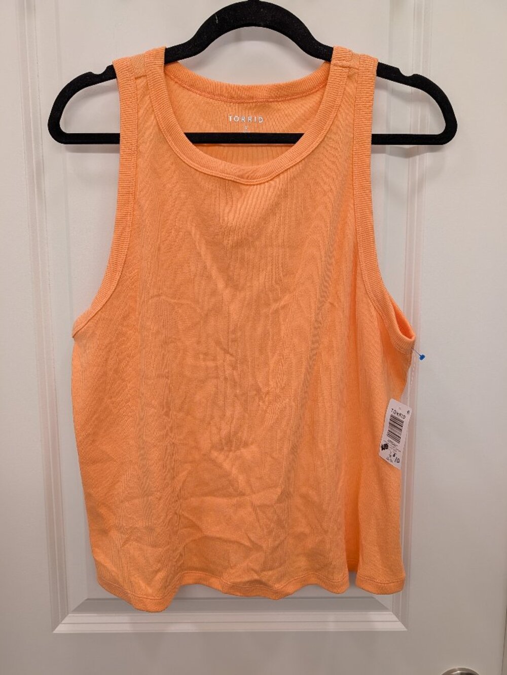 Torrid Ribbed Tank Top Orange Scoop Neck Plus Size 3 3X NWT New